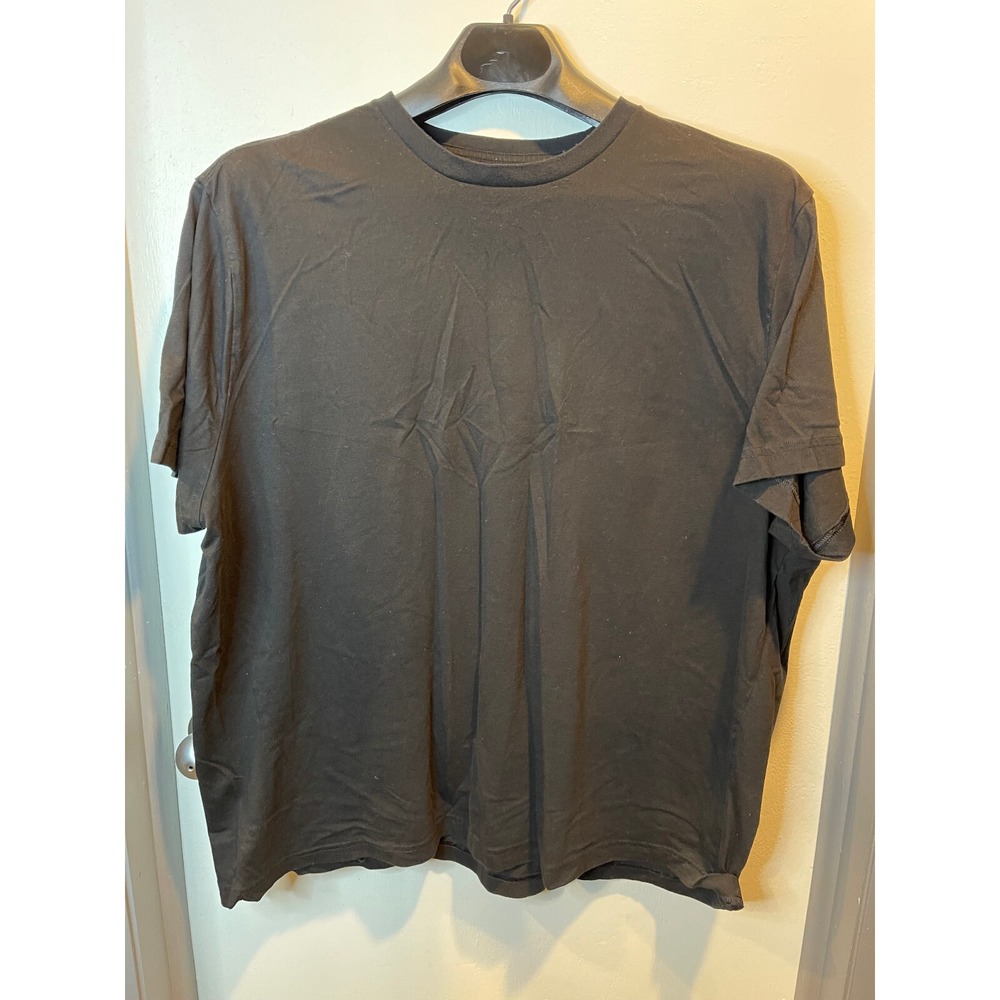 George Mens Black Crewneck Short Sleeve T-Shirt 3XL GM20Y012B Recycled Blend
